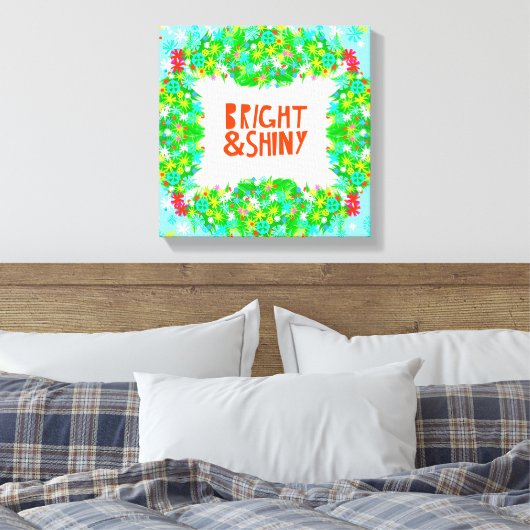 Helder en glanzend Wreath Canvas Afdruk (Insitu (Slaapkamer))