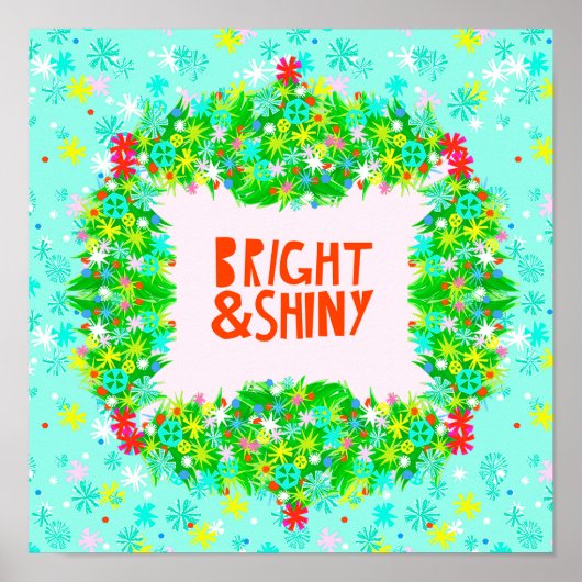 Helder en glanzend Wreath Poster (Voorkant)