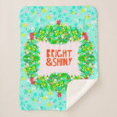 Helder en glanzend Wreath Sherpa Deken (Voorkant)