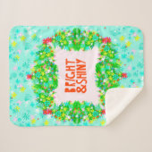 Helder en glanzend Wreath Sherpa Deken (Voorkant (horizontaal))