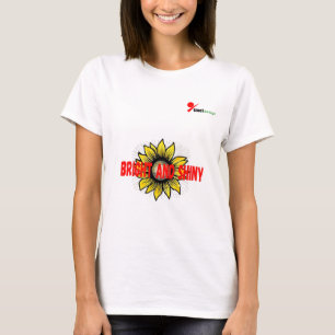 "Helder en Glanzend" Zonnebloem Quote T-Shirt