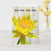 Helder en goedkoop Hallo voor Senior in verpleeghu Kaart (Gele Bloem)