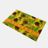 Helder en goedkoop zonnebloemen met welkom deurmat (Schuin)