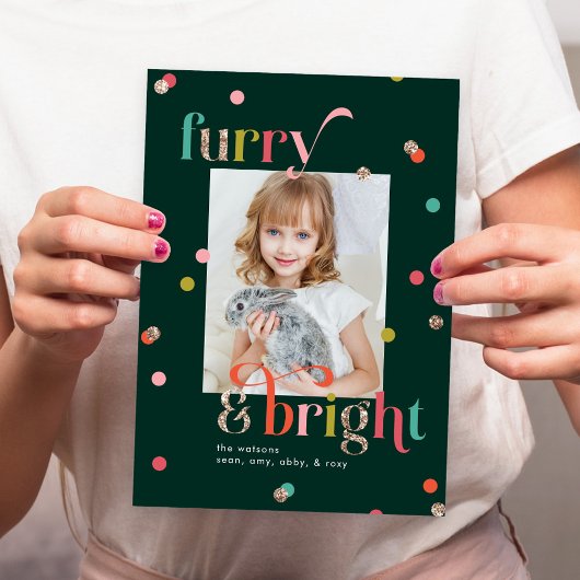 Helder en Harig Kerst Foto Kaart