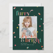 Helder en harig kerstkaart fotokaart (Voorkant)