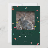 Helder en harig kerstkaart fotokaart (Achterkant)