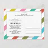 Helder en kleurrijk Afstuderen Aankondiging/Uitnod Uitnodiging Briefkaart (Achterkant)