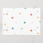 Helder en kleurrijk Fun Unisex Modern Baby shower Kaart (Achterkant)