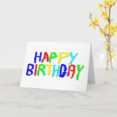 Helder en kleurrijk. Gefeliciteerd. Kaart (Gele Bloem)