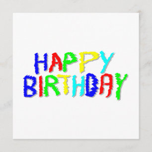Helder en kleurrijk. Gelukkige verjaardag. Kaart