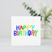 Helder en kleurrijk. Gelukkige verjaardag. Kaart (Staand voorkant)