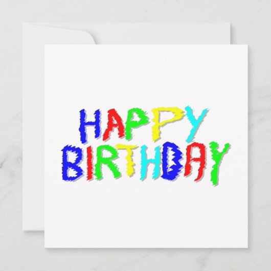 Helder en kleurrijk. Gelukkige verjaardag. Kaart (Voorkant)