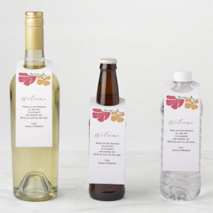 Helder en kleurrijk Hotel Gast Bruiloft Welkom Flessenhanger