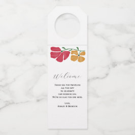 Helder en kleurrijk Hotel Gast Bruiloft Welkom Flessenhanger