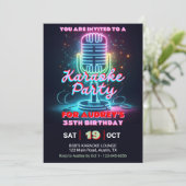 Helder en kleurrijk karaoke-thema elke verjaardag kaart (Staand voorkant)