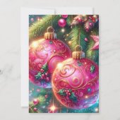Helder en Kleurrijk Kerstfeest Uitnodiging (Achterkant)