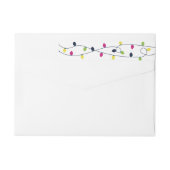 Helder en kleurrijk kerstlampetiket (Achterkant)