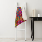 Helder en kleurrijk Mandala Sherpa Deken (In situ)