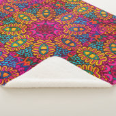 Helder en kleurrijk Mandala Sherpa Deken (3/4)