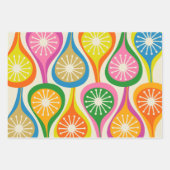 Helder en kleurrijk Mid Century Modern Atomic Fun Inpakpapier Vel (Voorkant 2)