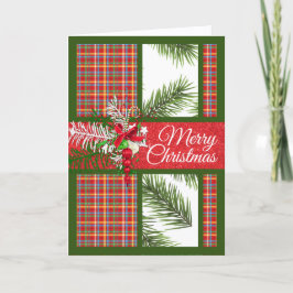 Helder en Kleurrijk Persoonlijke Vouwde Kerst Kaart