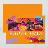 Helder en kleurrijk poeder voor Holi-viering Notitiekaartje (Voorkant / Achterkant)