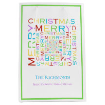 Helder en Kleurrijk Prettig Kerstmis Typografie