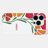 Helder en kleurrijk Roze, Sinaasappel, & Goud Case-Mate iPhone Case (Achterkant (horizontaal))