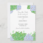 Helder en kleurrijk Succulent Save The Date Kaart (Voorkant)