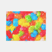 Helder en kleurrijk uniek Abstract patroon Fleece Deken (Voorkant (Horizontaal))