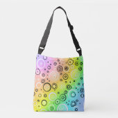 Helder en kleurrijk uniek regenboogontwerp! crossbody tas (Voorkant)