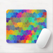 Helder en kleurrijk veelhoekmodel muismat (Met muis)