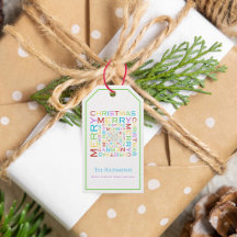 Helder en Kleurrijk vrolijk kersttypografie