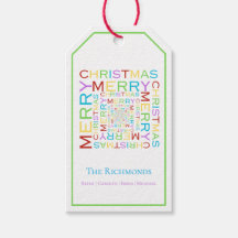 Helder en Kleurrijk vrolijk kersttypografie