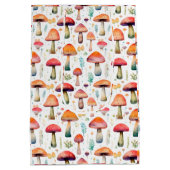 Helder en kleurrijk Waterverf paddenstoelenpatroon Medium Cadeauzakje (Achterkant)