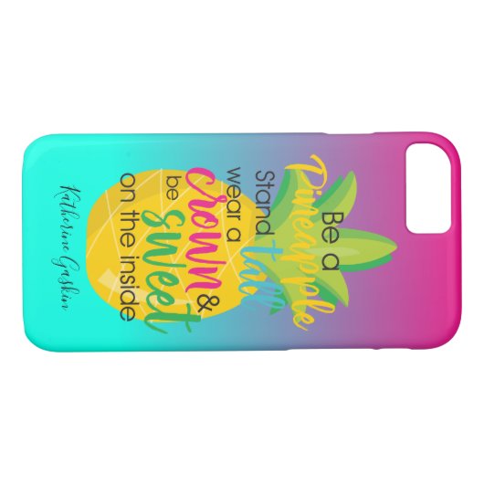 Helder en kleurrijk zijn een ananas Case-Mate iPhone case (Achterkant (Horizontaal))