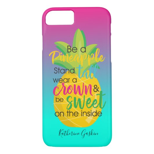 Helder en kleurrijk zijn een ananas Case-Mate iPhone case (Achterkant)