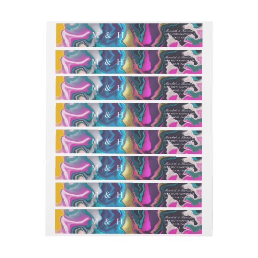 Helder en kleurrijke Abstracte marmering (Vel)