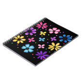 Helder en kleurrijke bloemen en vlinders notitieboek (Linkerzijde)