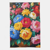 Helder en kleurrijke rozen theedoek (Verticaal)