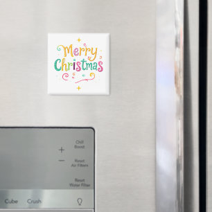 Helder en koel Prettig kerstfeest Magneet