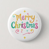 Helder en koel Prettig kerstfeest Ronde Button 5,7 Cm (Voorkant)