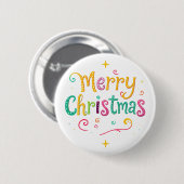 Helder en koel Prettig kerstfeest Ronde Button 5,7 Cm (Voorkant /achterkant)