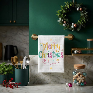 Helder en koel Prettig kerstfeest Theedoek