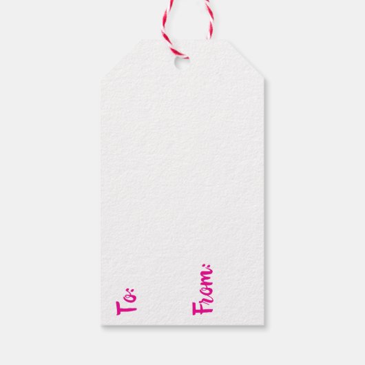 Helder en koel Vrolijk Kerstfeest Cadeaulabel (Achterkant)