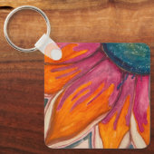 Helder en leuk bloemensleutelhanger sleutelhanger (Voorkant)