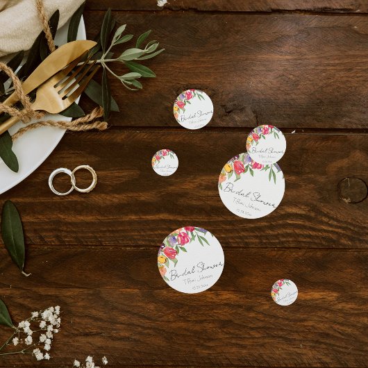 Helder en Leuke Tulpen Bruidsdouche Confetti