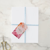 helder en levendig bloemendesign bruiloftsshower cadeaulabel (Met Touw)