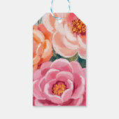helder en levendig bloemendesign bruiloftsshower cadeaulabel (Achterkant)
