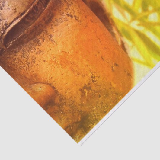 Helder en levendig boeddha en bamboe tissuepapier (Detail)